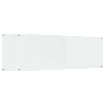 Köksskydd 2 pcs Transparent 120 x 40 cm härdat glas