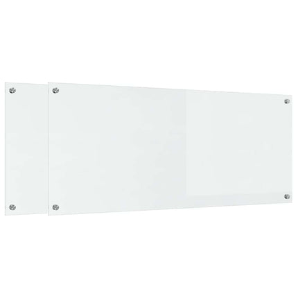 Köksskydd 2 pcs Transparent 120 x 50 cm härdat glas