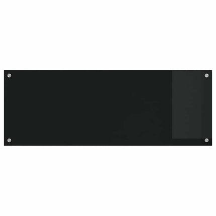 Köksskydd 2 pcs Svart 110 x 40 cm härdat glas