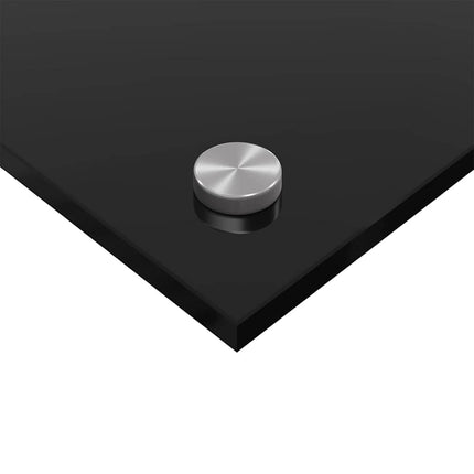 Köksskydd 2 pcs Svart 110 x 60 cm härdat glas
