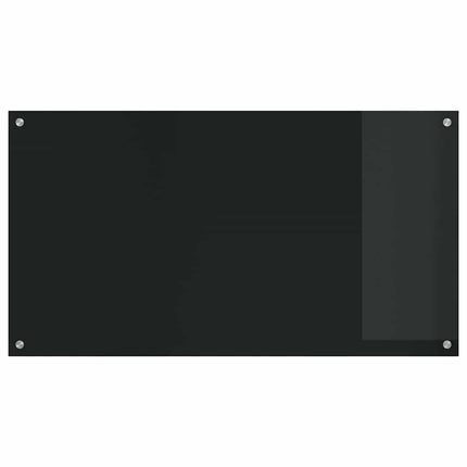 Köksskydd 2 pcs Svart 110 x 60 cm härdat glas