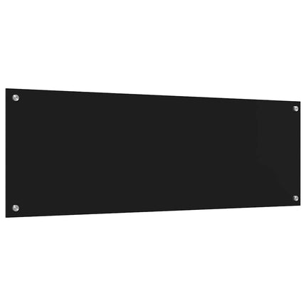 Köksskydd 2 pcs Svart 120 x 40 cm härdat glas