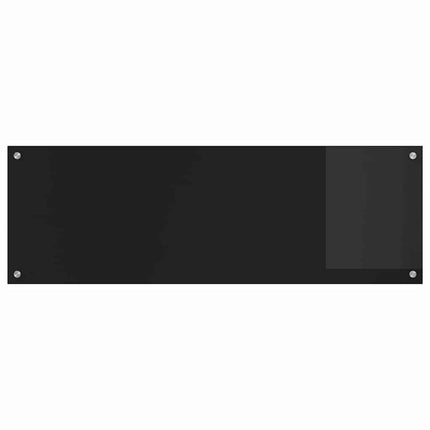 Köksskydd 2 pcs Svart 120 x 40 cm härdat glas