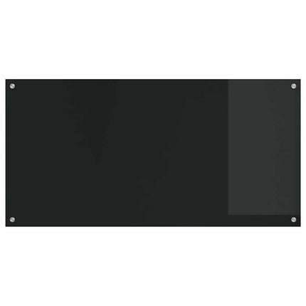 Köksskydd 2 pcs Svart 120 x 60 cm härdat glas