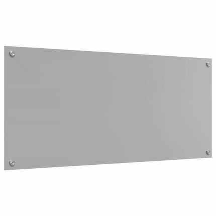 Köksskydd 2 st Ljusgrå 110 x 50 cm härdat glas