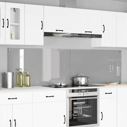 Köksskydd 2 pcs Ljusgrå 110 x 60 cm härdat glas