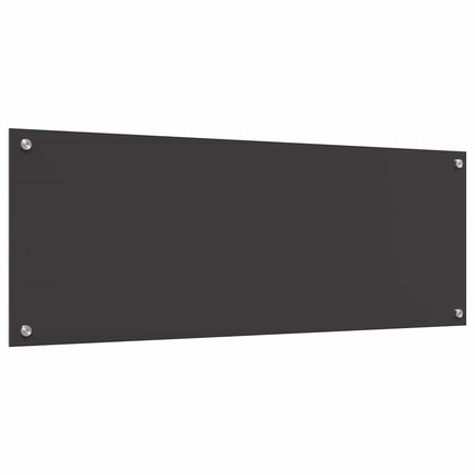 Köksskydd 2 pcs Mörkgrå 110 x 40 cm härdat glas