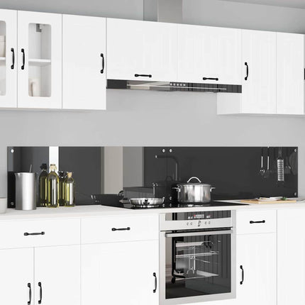 Köksskydd 2 pcs Mörkgrå 120 x 40 cm härdat glas