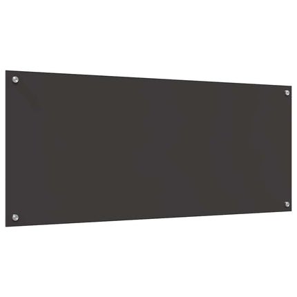 Köksskydd 2 pcs Mörkgrå 120 x 50 cm härdat glas
