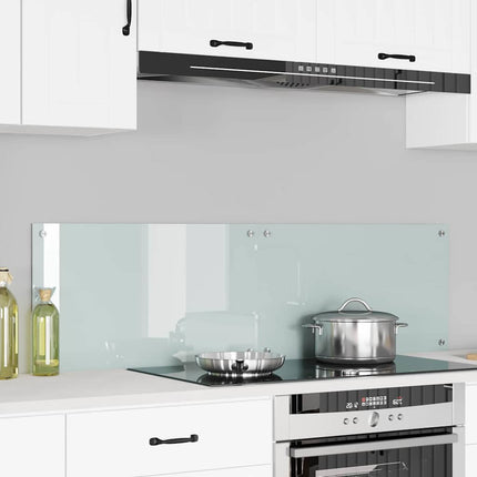 Köksskydd 2 pcs Vit 70 x 40 cm härdat glas