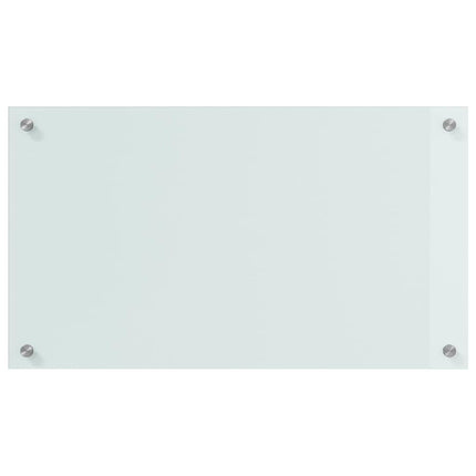 Köksskydd 2 pcs Vit 70 x 40 cm härdat glas