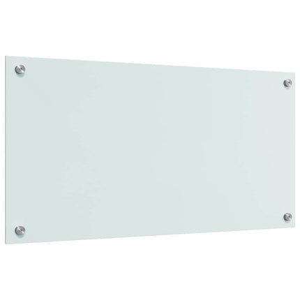 Köksskydd 2 pcs Vit 80 x 40 cm härdat glas