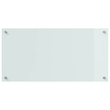 Köksskydd 2 pcs Vit 80 x 40 cm härdat glas
