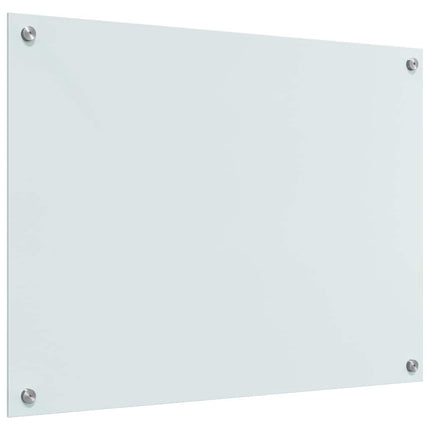 Köksskydd 2 st Vit 80 x 60 cm härdat glas