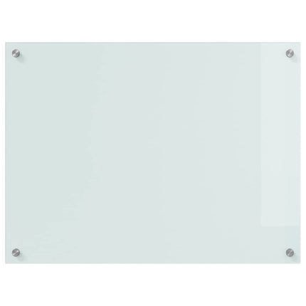 Köksskydd 2 st Vit 80 x 60 cm härdat glas