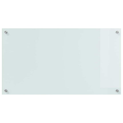 Köksskydd 2 pcs Vit 90 x 50 cm härdat glas