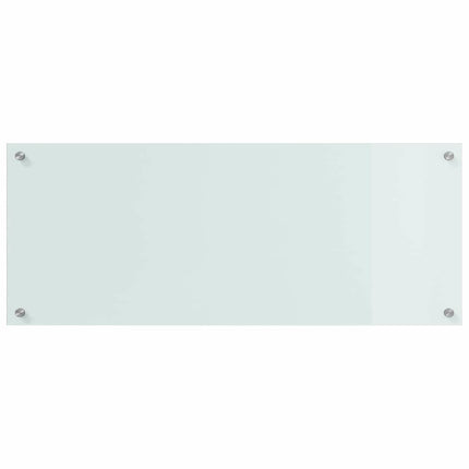 Köksskydd 2 pcs Vit 100 x 40 cm härdat glas