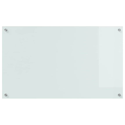Köksskydd 2 pcs Vit 100 x 60 cm härdat glas