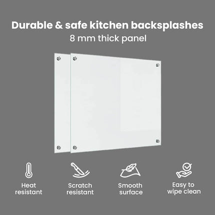 Köksskydd 2 st Transparent 70 x 60 cm härdat glas