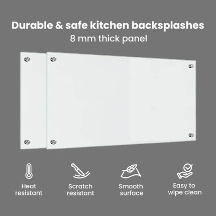 Köksskydd 2 st Transparent 80 x 40 cm härdat glas