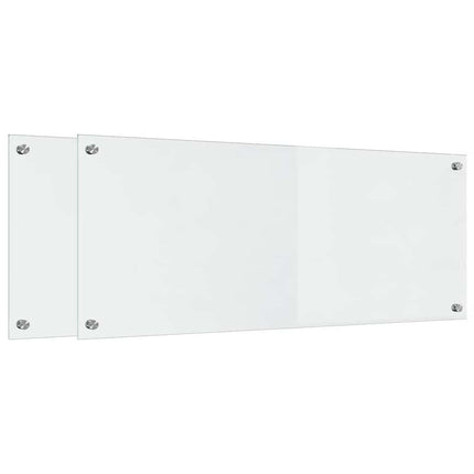 Köksskydd 2 st Transparent 100 x 40 cm härdat glas