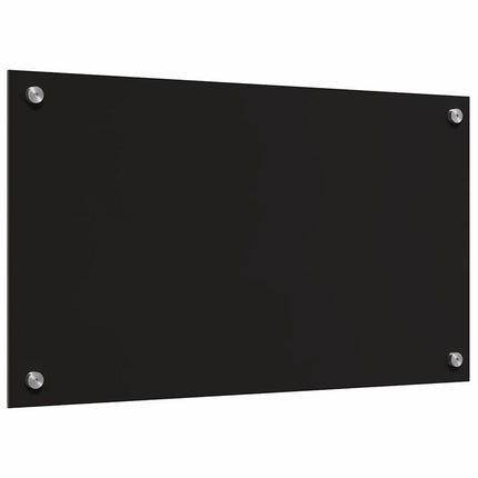 Köksskydd 2 pcs Svart 70 x 40 cm härdat glas