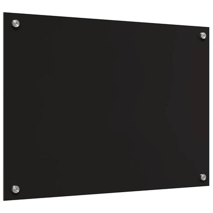 Köksskydd 2 st Svart 70 x 50 cm härdat glas