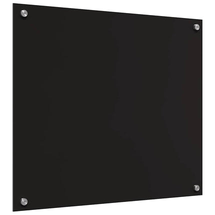 Köksskydd 2 pcs Svart 70 x 60 cm härdat glas