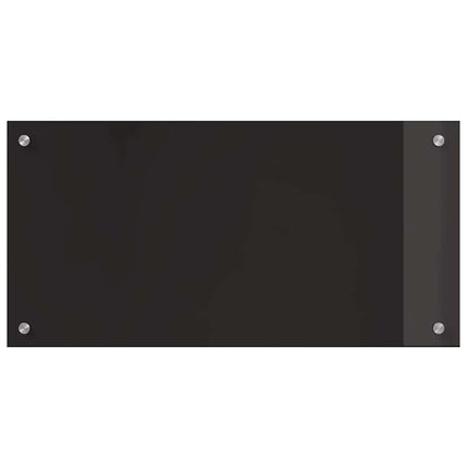 Köksskydd 2 pcs Svart 80 x 40 cm härdat glas