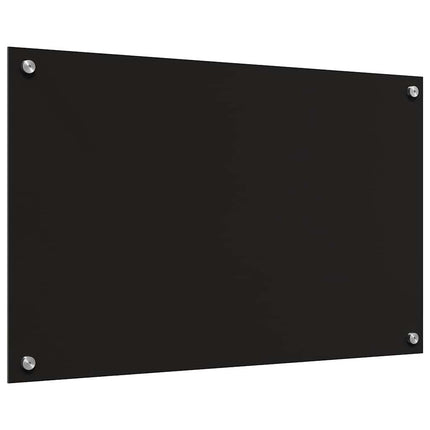 Köksskydd 2 pcs Svart 80 x 50 cm härdat glas