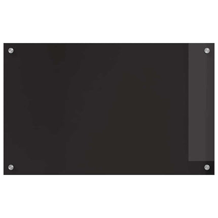 Köksskydd 2 st Svart 80 x 50 cm härdat glas