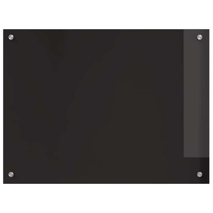 Köksskydd 2 pcs Svart 80 x 60 cm härdat glas