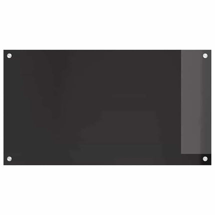 Köksskydd 2 st Svart 90 x 50 cm härdat glas