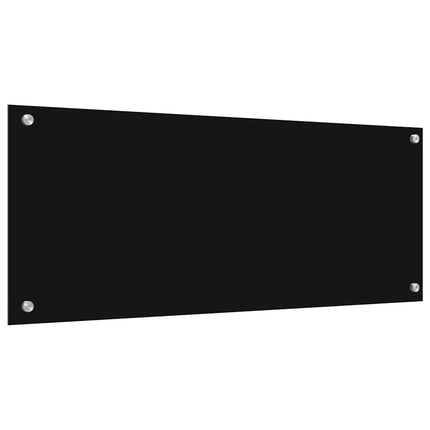 Köksskydd 2 st Svart 100 x 40 cm härdat glas
