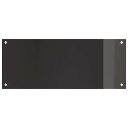 Köksskydd 2 pcs Svart 100 x 40 cm härdat glas