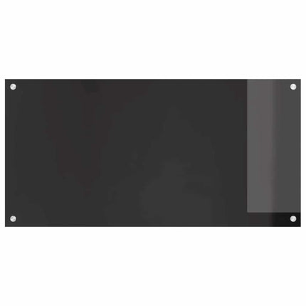 Köksskydd 2 pcs Svart 100 x 50 cm härdat glas