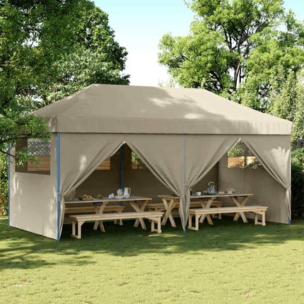 Partytält Pop-up Taupe 580 x 292 x 315 cm Oxford Tyg
