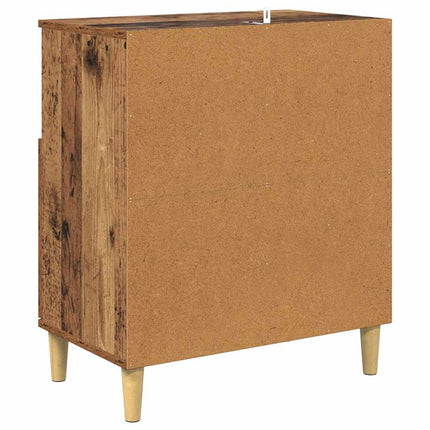 Skåp 2 pcs Gammalt trä 60 x 35 x 70 cm Konstruerat trä