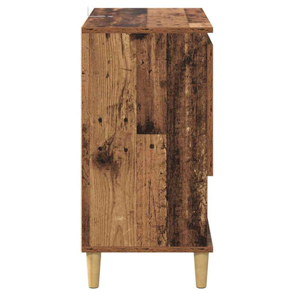 Skåp 2 pcs Gammalt trä 60 x 35 x 70 cm Konstruerat trä