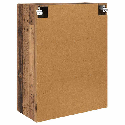 Väggmonterat skåp 2 pcs Gammalt trä 69,5 x 34 x 90 cm