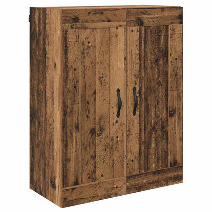 Väggmonterat skåp 2 pcs Gammalt trä 69,5 x 34 x 90 cm