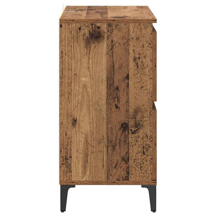 Skåp 3 pcs Gammalt trä 60 x 35 x 70 cm Konstruerat trä