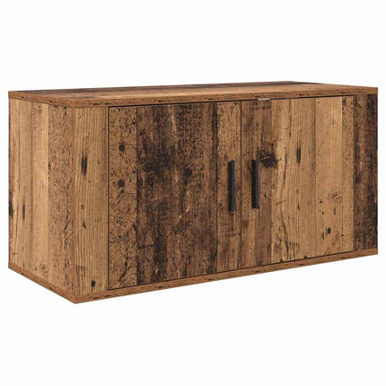 Väggmonterad TV-byrå Set 3 pcs Gammalt trä 80 x 34,5 x 40 cm