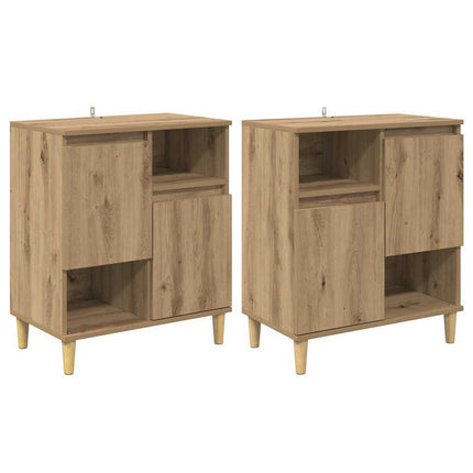 Skåp 2 pcs Artisan Ek 60 x 35 x 70 cm Konstruerat trä