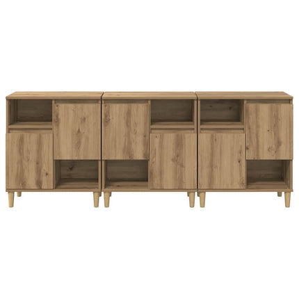 Skåp 3 pcs Artisan Ek 60 x 35 x 70 cm Konstruerat trä