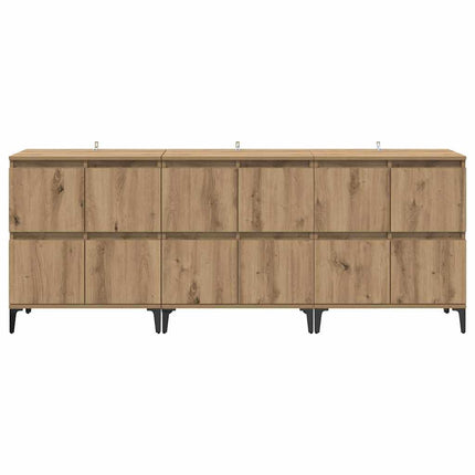 Skåp 3 pcs Artisan Ek 60 x 35 x 70 cm Konstruerat trä