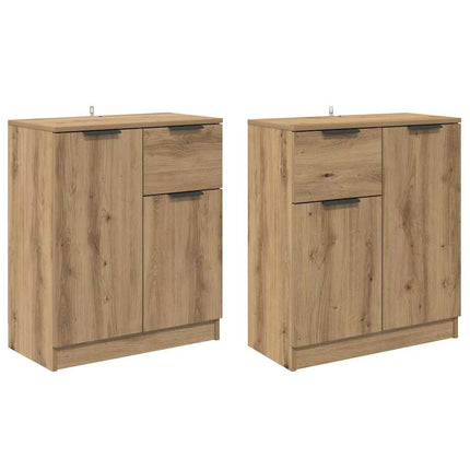 Skåp 2 pcs Artisan Ek 60 x 30 x 70 cm Konstruerat trä