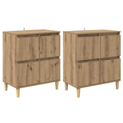Skåp 2 pcs Artisan Ek 60 x 35 x 70 cm Konstruerat trä