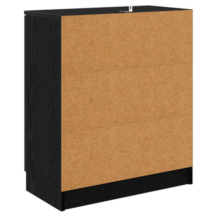 Skåp med låda 2 pcs Svart Ek 60 x 30 x 70 cm Konstruerat trä