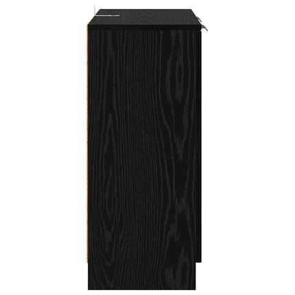 Skåp med låda 2 pcs Svart Ek 60 x 30 x 70 cm Konstruerat trä